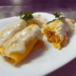 Panqueca de Ricota com Cenoura ao Molho Branco