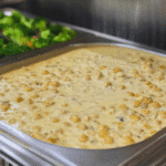 Grão-de-bico com creme de milho