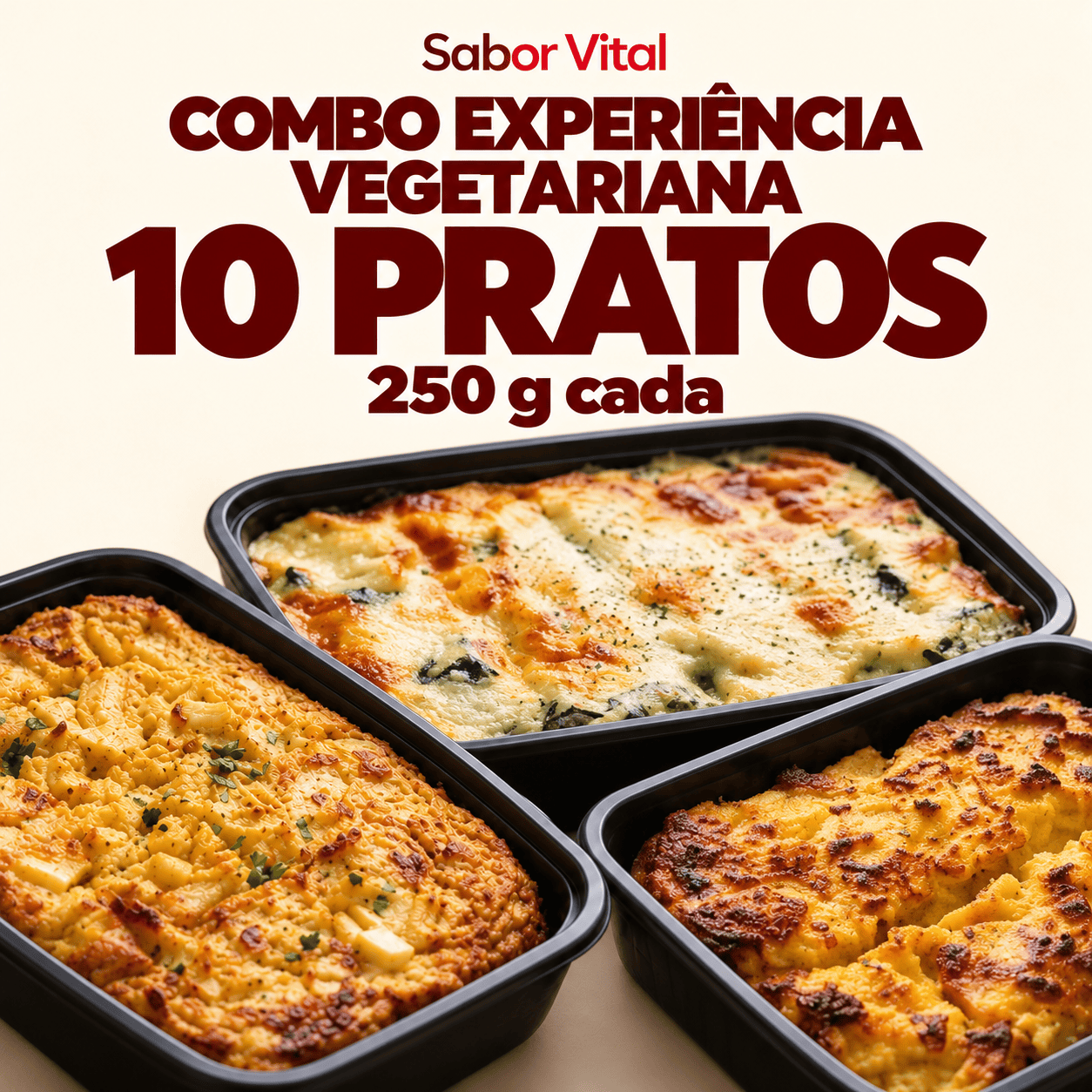 Combo vegetariano de 10 pratos Combo Experiência Vegetariana — 250g 10 Pratos - Imagem 1
