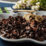 Risoto de Arroz Preto com Champignon